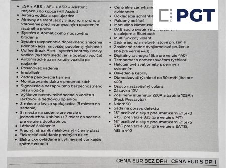 Boxer Valník + Dvojkabína 335 L3  2.2 BlueHDi 140 €6.4 MT6