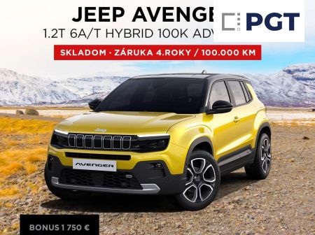JEEP AVENGER 1.2T 6A/T HYBRID 100K ADVENTURE